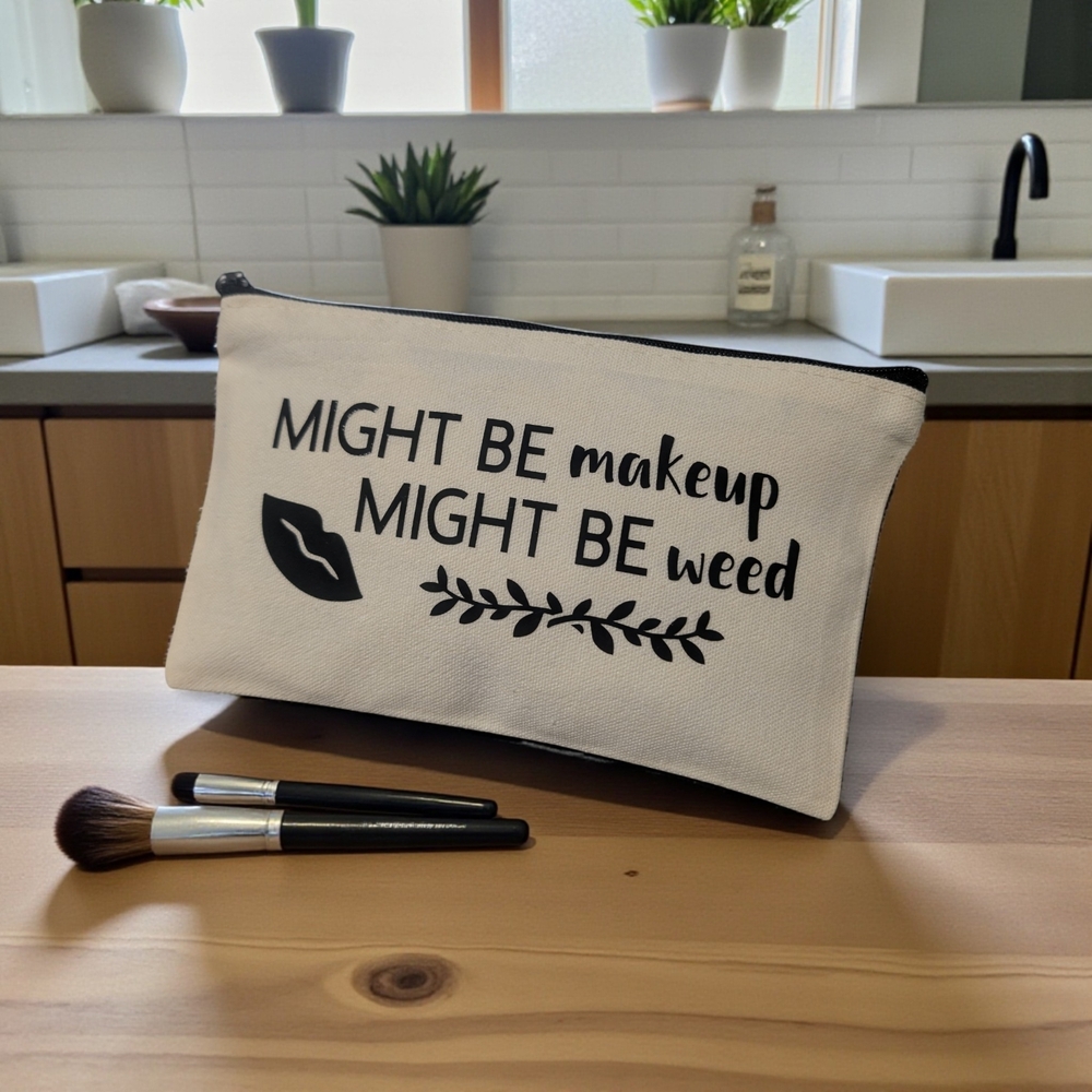 Canvas Makeup Pouch! Handmade!